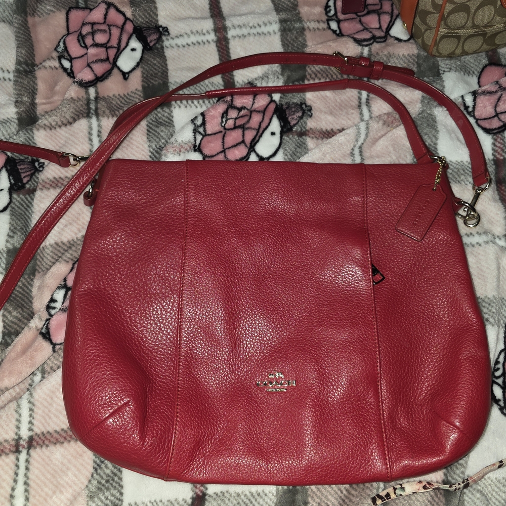 Coach Vibrant Red Leather Shoulder Bag
